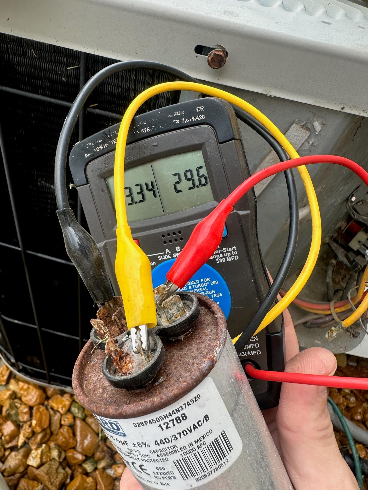 Project capacitor testing