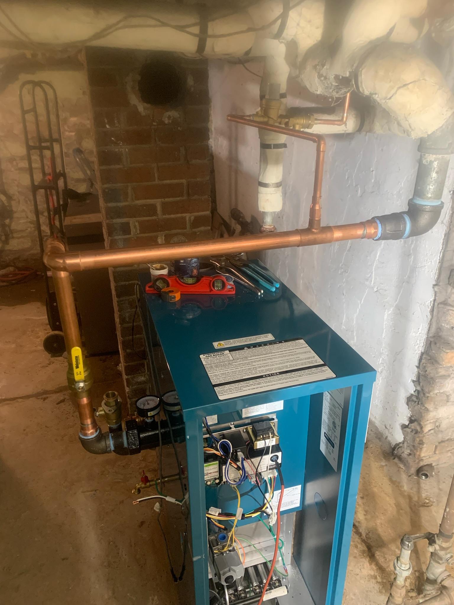 Project residential boiler install