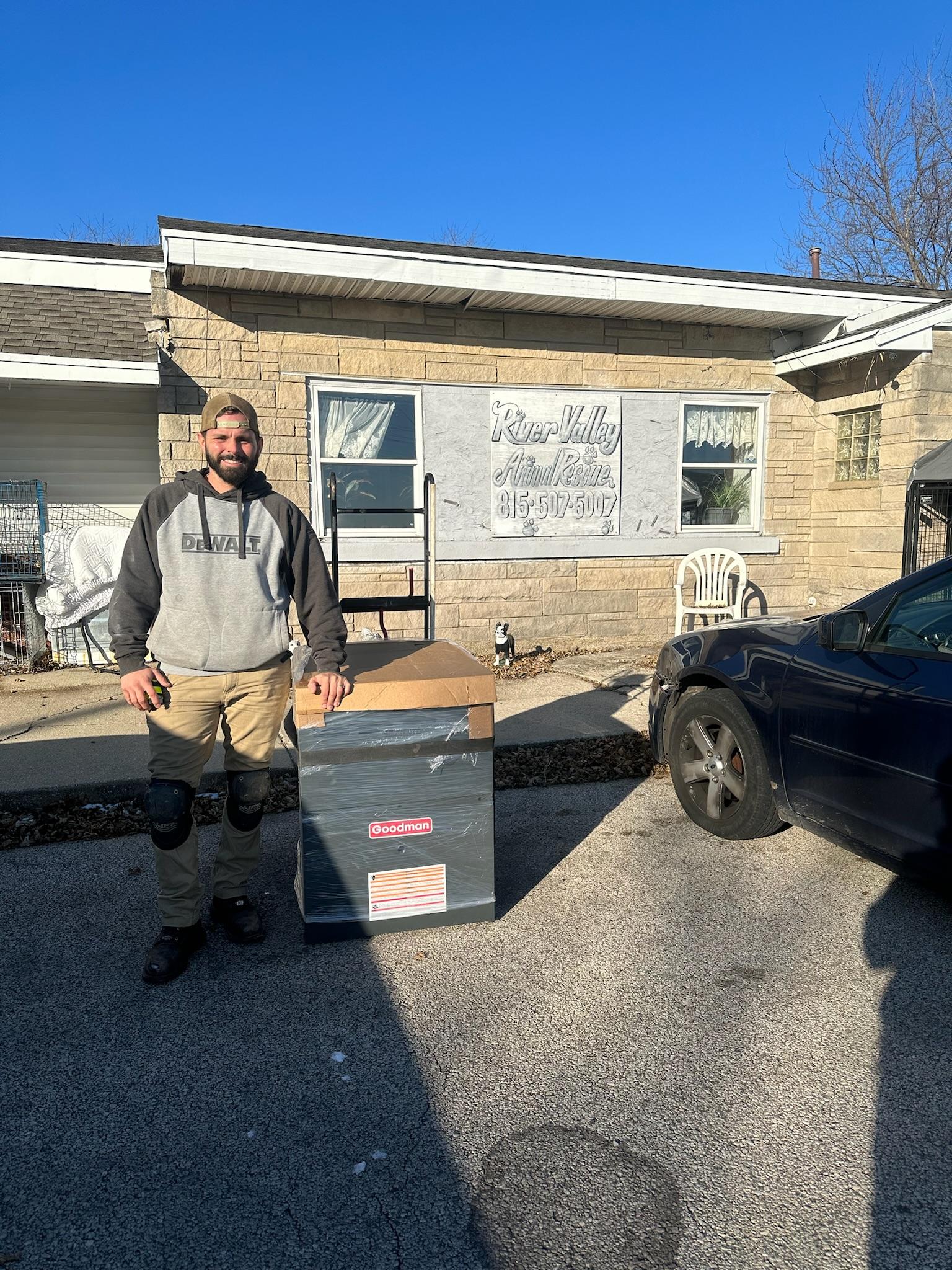 Project residential crawlspace furnace install
