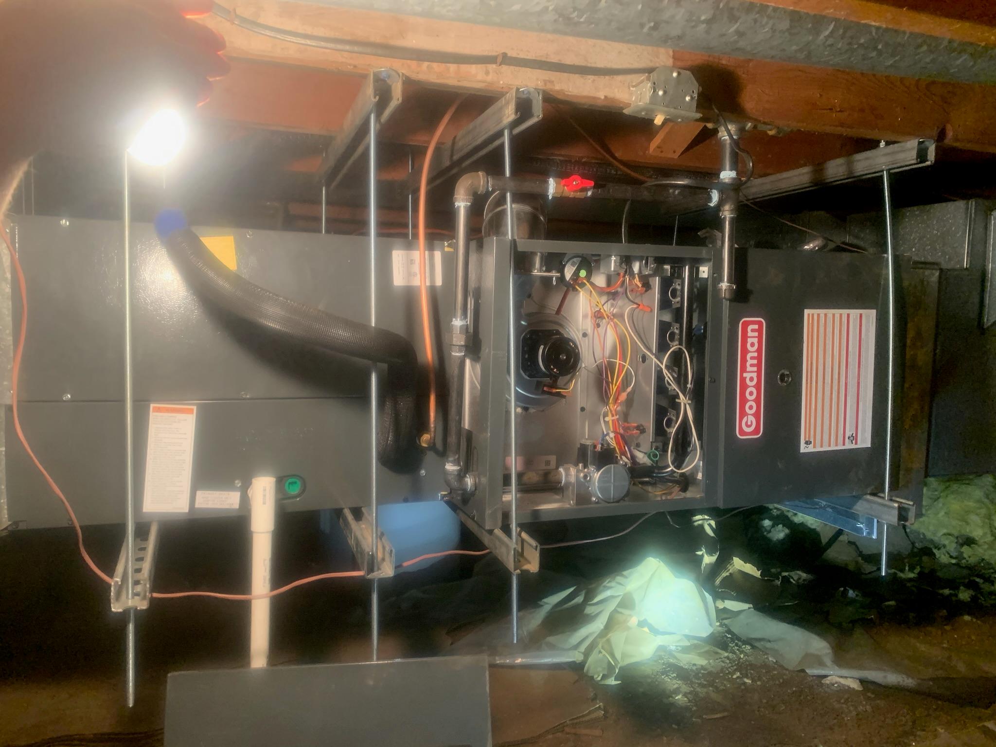 Project residential furnace install complete