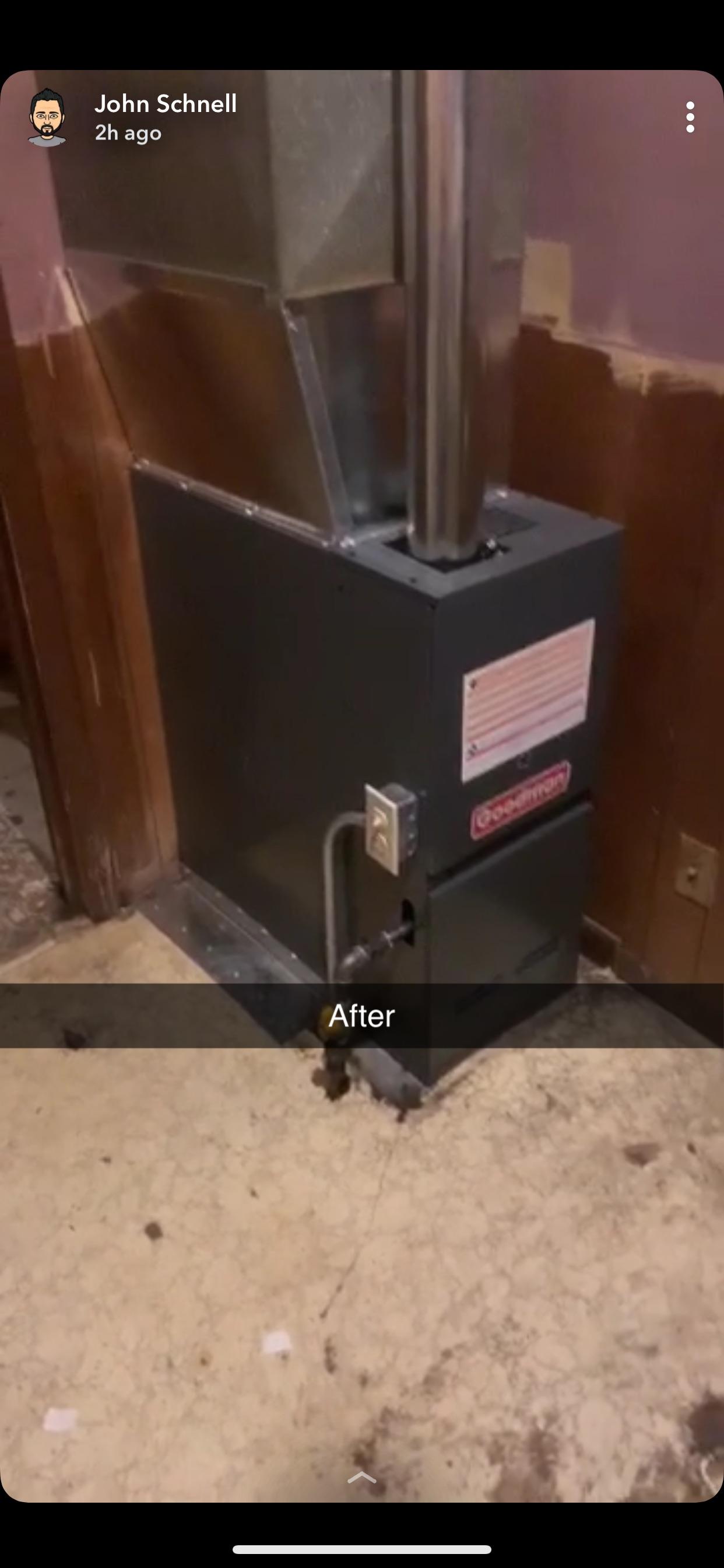Project residential furnace replacement after