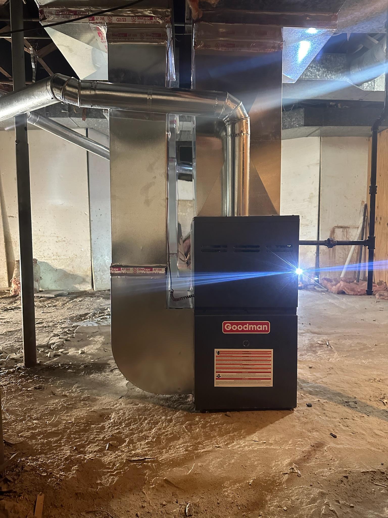 Project residential goodman furnace install