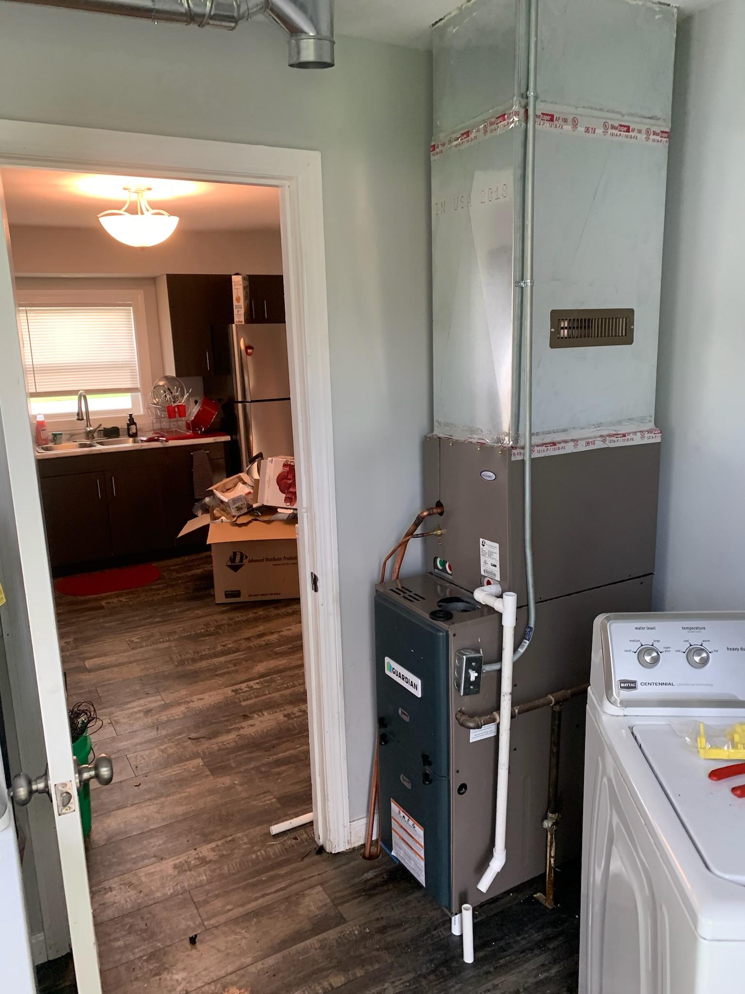 Project residential utility room furnace