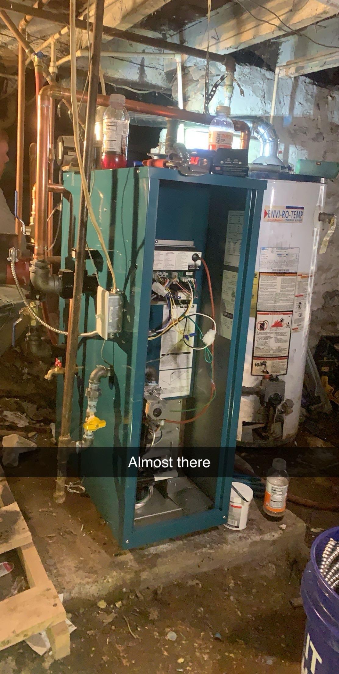 Project restoration boiler install progress