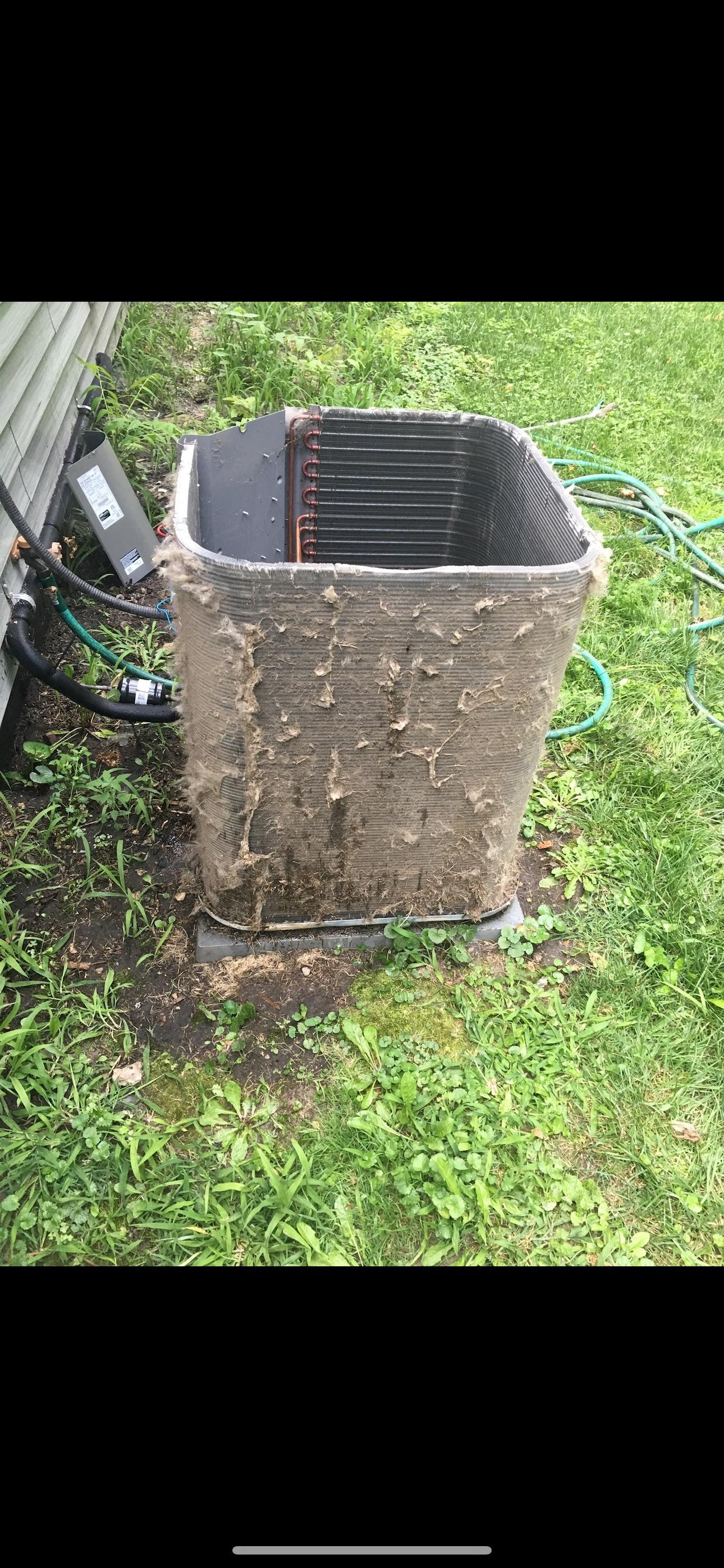 Project restoration condenser coil before