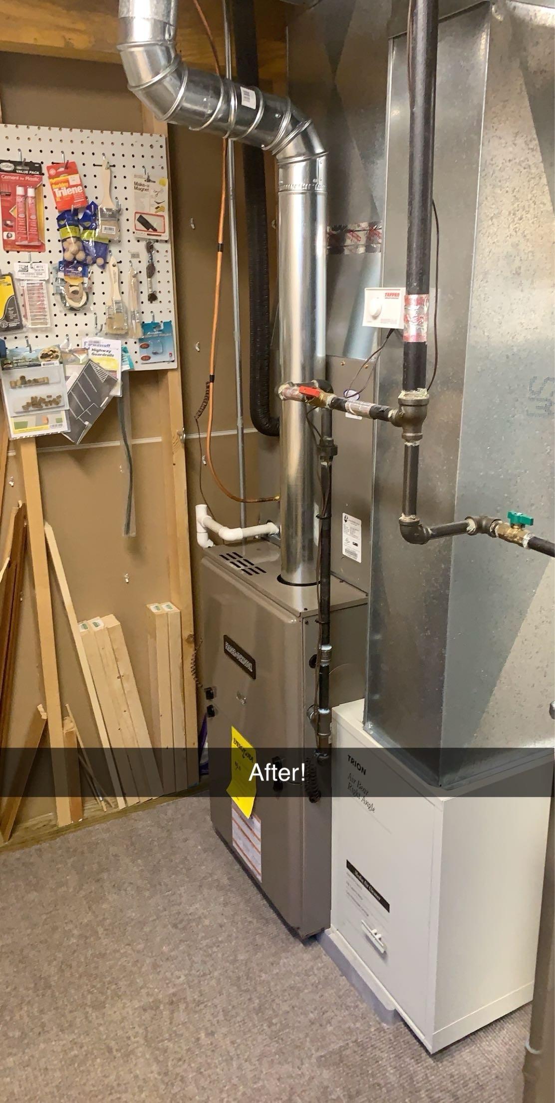 Project restoration furnace install after